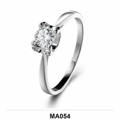Moissanite 0.5ct–3.0ct Ring Wholesale S925 Silver VVS1 GRA Model MA054