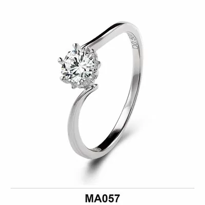 Moissanite 0.5ct–3.0ct Ring Wholesale S925 Silver VVS1 GRA Model MA057