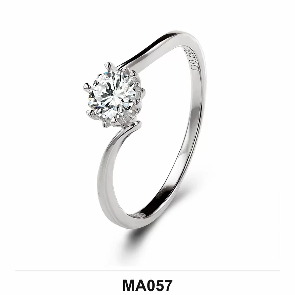 Moissanite 0.5ct–3.0ct Ring Wholesale S925 Silver VVS1 GRA Model MA057