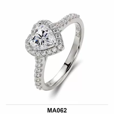 Moissanite 0.5ct–3.0ct Ring Wholesale S925 Silver VVS1 GRA Model MA062