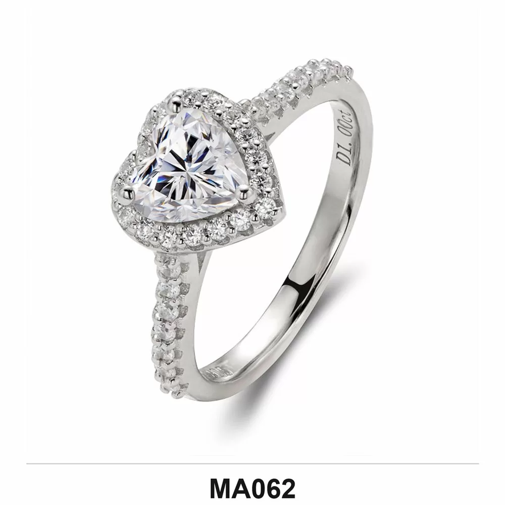 Moissanite 0.5ct–3.0ct Ring Wholesale S925 Silver VVS1 GRA Model MA062
