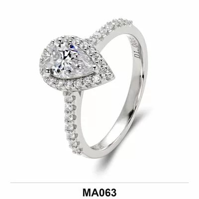 Moissanite 0.5ct–3.0ct Ring Wholesale S925 Silver VVS1 GRA Model MA063