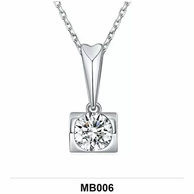 Moissanite 1.0ct–3.0ct Necklace Wholesale S925 Silver VVS1 GRA — MB006