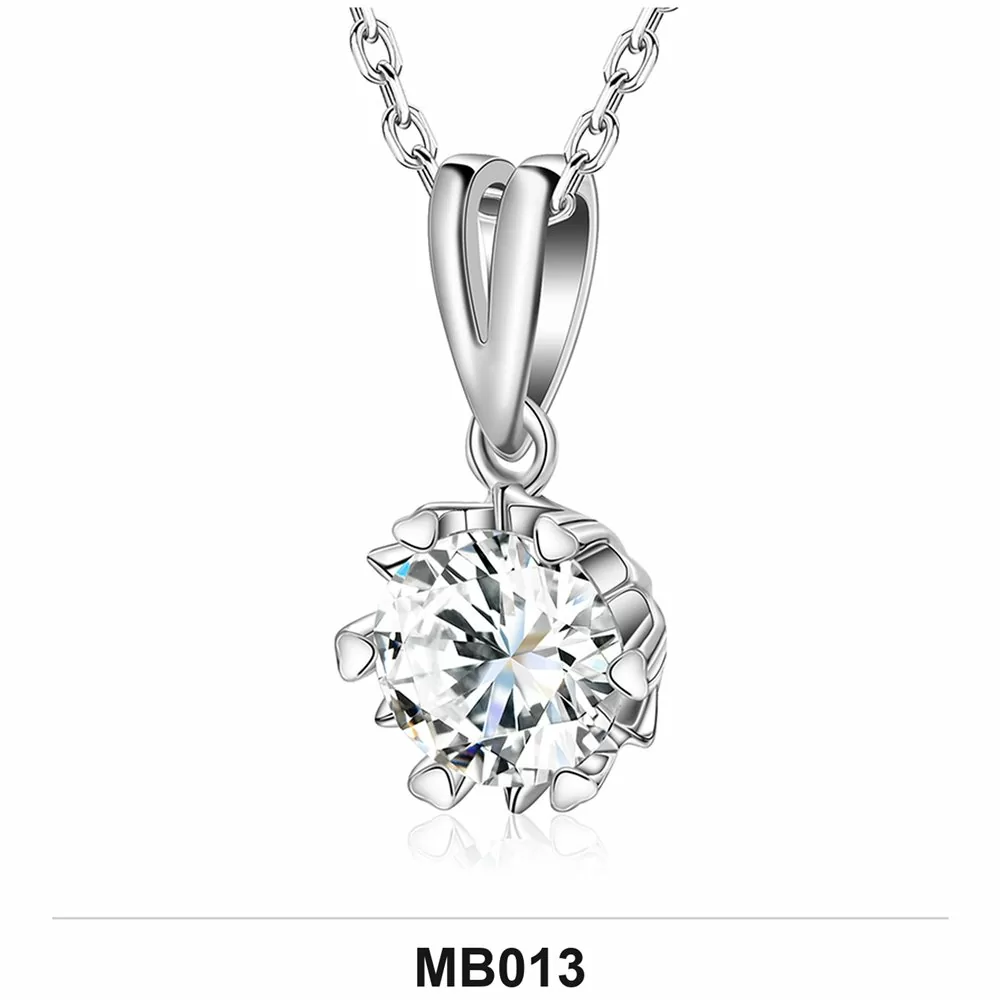 Moissanite 1.0ct–3.0ct Necklace Wholesale S925 Silver VVS1 GRA — MB013