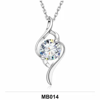 Moissanite 1.0ct–3.0ct Necklace Wholesale S925 Silver VVS1 GRA — MB014