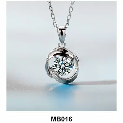Moissanite 1.0ct–3.0ct Necklace Wholesale S925 Silver VVS1 GRA — MB016