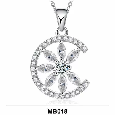 Moissanite 1.0ct–3.0ct Necklace Wholesale S925 Silver VVS1 GRA — MB018