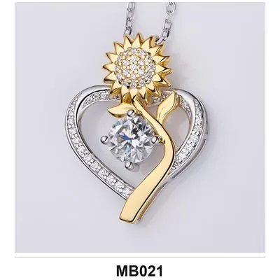 Moissanite 1.0ct–3.0ct Necklace Wholesale S925 Silver VVS1 GRA — MB021