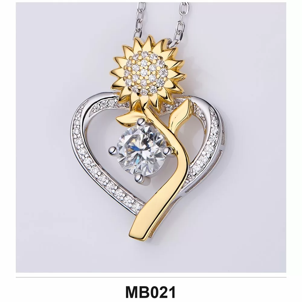 Moissanite 1.0ct–3.0ct Necklace Wholesale S925 Silver VVS1 GRA — MB021