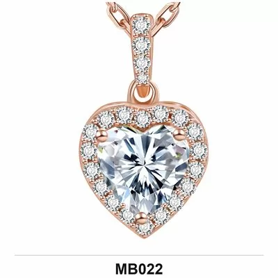 Moissanite 1.0ct–3.0ct Necklace Wholesale S925 Silver VVS1 GRA — MB022