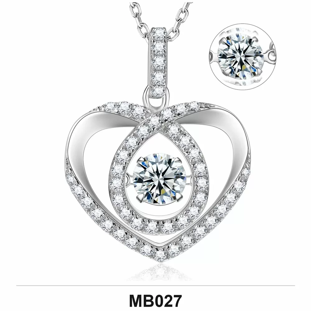 Moissanite 1.0ct–3.0ct Necklace Wholesale S925 Silver VVS1 GRA — MB027