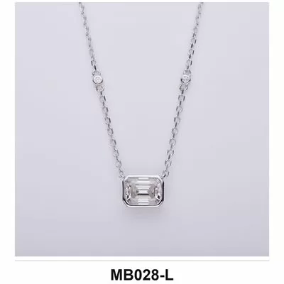 Moissanite 1.0ct–3.0ct Necklace Wholesale S925 Silver VVS1 GRA — MB028