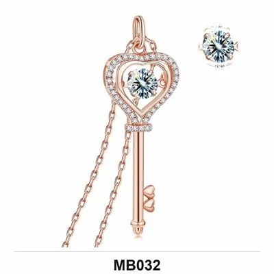 Moissanite 1.0ct–3.0ct Necklace Wholesale S925 Silver VVS1 GRA — MB032