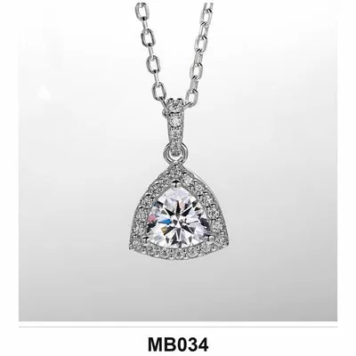 Moissanite 1.0ct–3.0ct Necklace Wholesale S925 Silver VVS1 GRA — MB034
