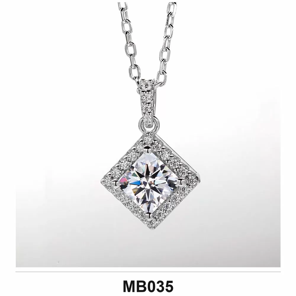 Moissanite 1.0ct–3.0ct Necklace Wholesale S925 Silver VVS1 GRA — MB035