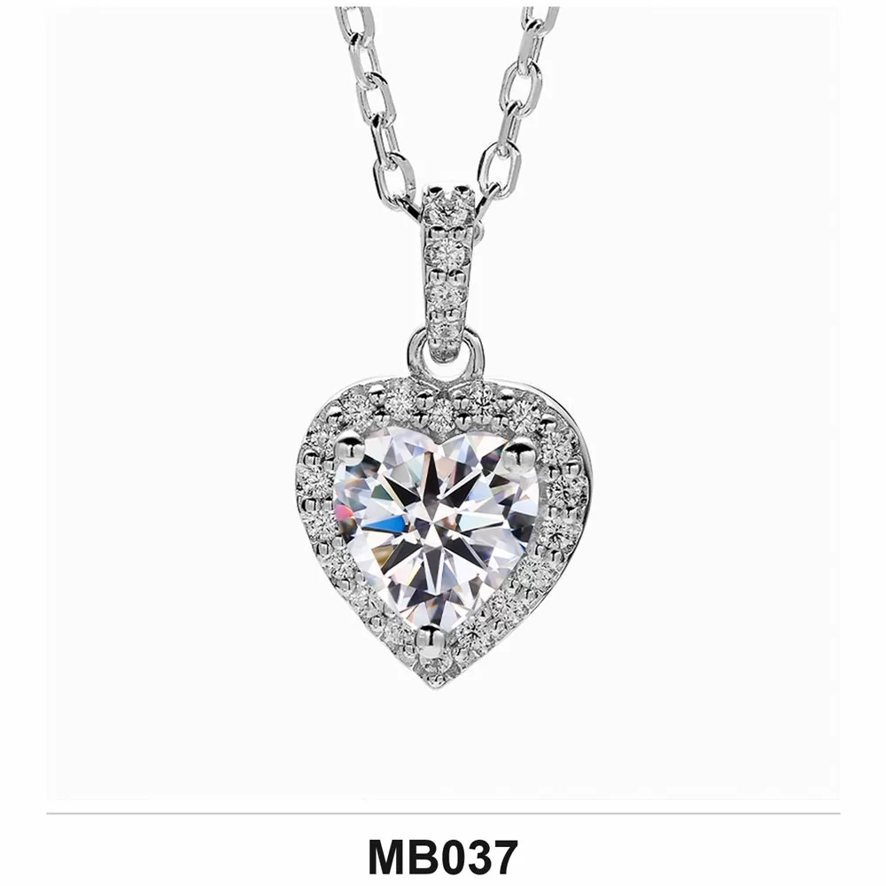 Moissanite 1.0ct–3.0ct Necklace Wholesale S925 Silver VVS1 GRA — MB037