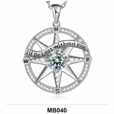 Moissanite 1.0ct–3.0ct Necklace Wholesale S925 Silver VVS1 GRA — MB040