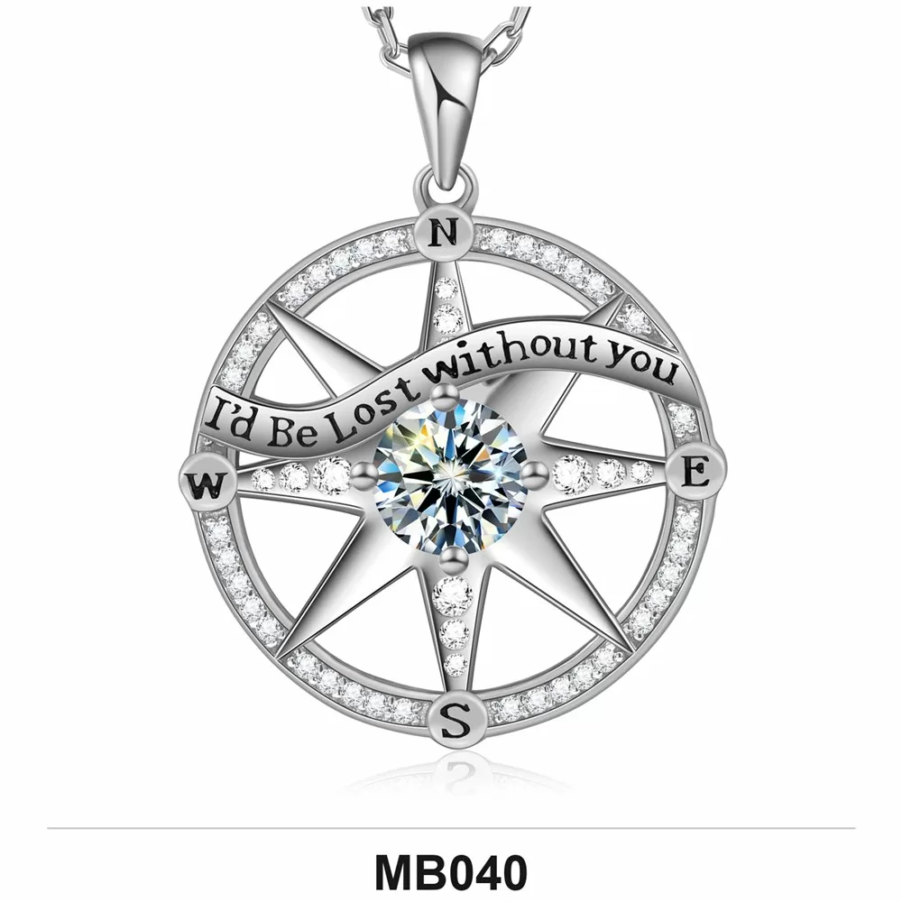 Moissanite 1.0ct–3.0ct Necklace Wholesale S925 Silver VVS1 GRA — MB040