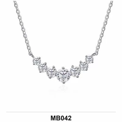 Moissanite 1.0ct–3.0ct Necklace Wholesale S925 Silver VVS1 GRA — MB042