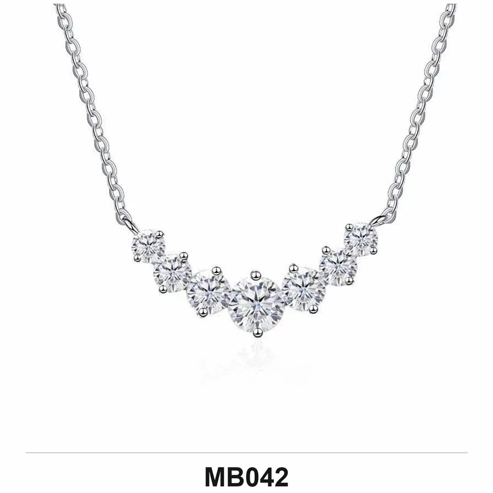 Moissanite 1.0ct–3.0ct Necklace Wholesale S925 Silver VVS1 GRA — MB042