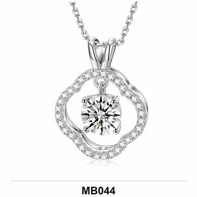 Moissanite 1.0ct–3.0ct Necklace Wholesale S925 Silver VVS1 GRA — MB044