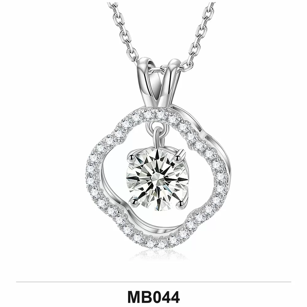 Moissanite 1.0ct–3.0ct Necklace Wholesale S925 Silver VVS1 GRA — MB044