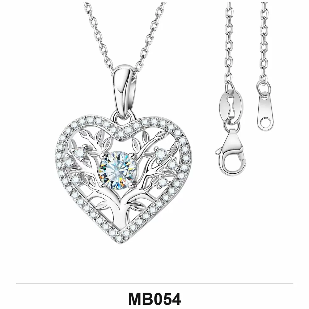 Moissanite 1.0ct–3.0ct Necklace Wholesale S925 Silver VVS1 GRA — MB054