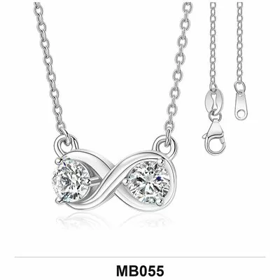 Moissanite 1.0ct–3.0ct Necklace Wholesale S925 Silver VVS1 GRA — MB055