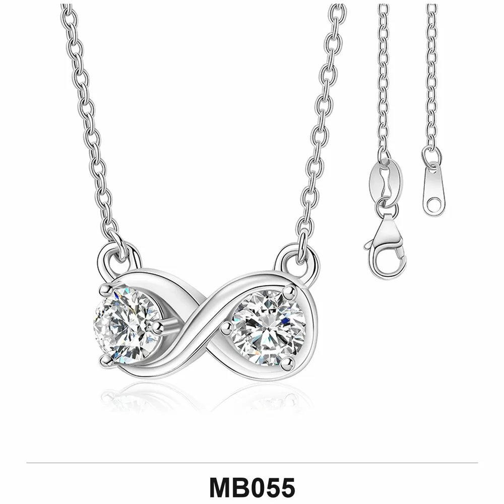 Moissanite 1.0ct–3.0ct Necklace Wholesale S925 Silver VVS1 GRA — MB055