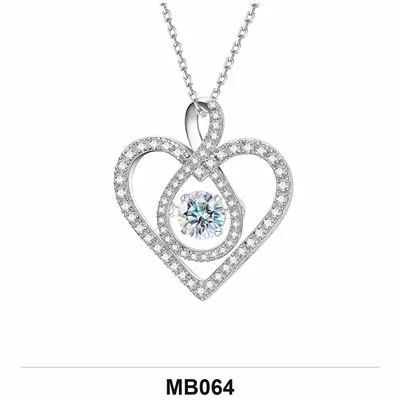 Moissanite 1.0ct–3.0ct Necklace Wholesale S925 Silver VVS1 GRA — MB064