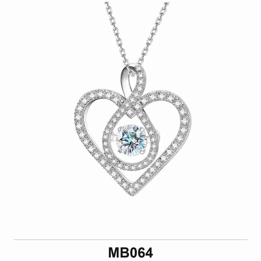 Moissanite 1.0ct–3.0ct Necklace Wholesale S925 Silver VVS1 GRA — MB064