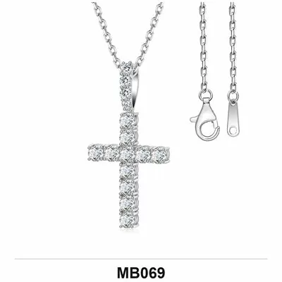 Moissanite 1.0ct–3.0ct Necklace Wholesale S925 Silver VVS1 GRA — MB069