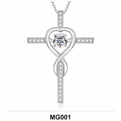 Moissanite 1.0ct–3.0ct Necklace Wholesale S925 Silver VVS1 GRA — MG001