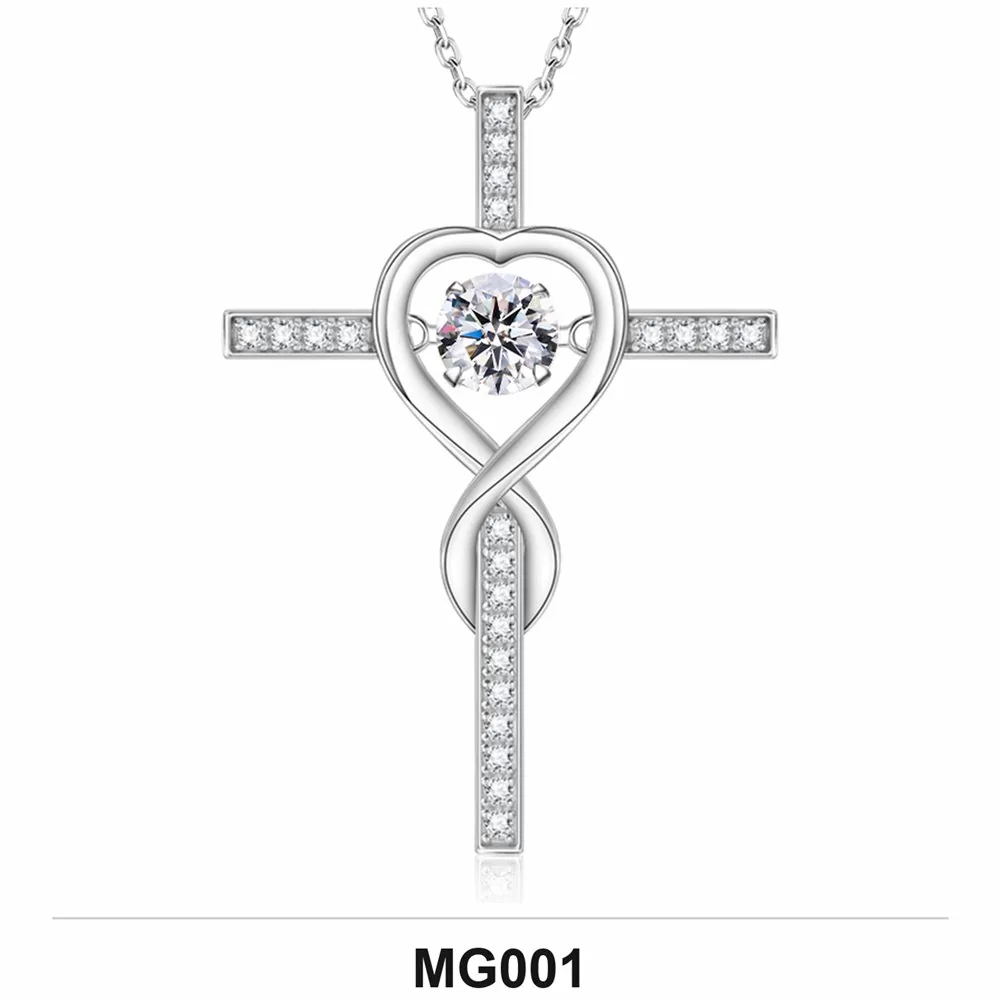Moissanite 1.0ct–3.0ct Necklace Wholesale S925 Silver VVS1 GRA — MG001
