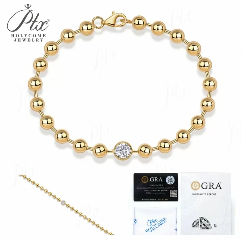 Moissanite 1.0ct Bracelet Wholesale S925 Silver VVS1 GRA Model MOBR4741 detail view 2