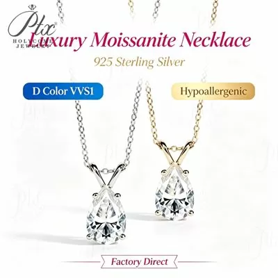 Moissanite 2.0ct–5.0ct Necklace Wholesale S925 Silver VVS1 GRA