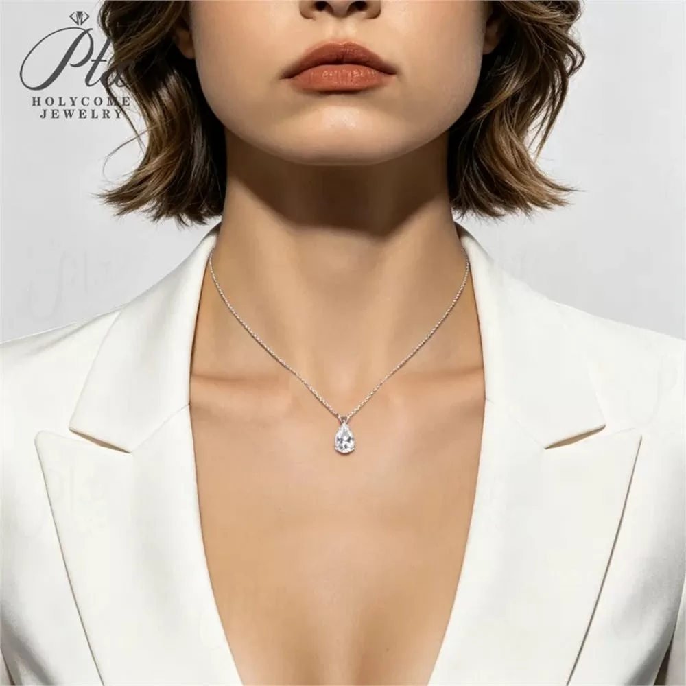 Moissanite 2.0ct–5.0ct Necklace Wholesale S925 Silver VVS1 GRA detail view 4
