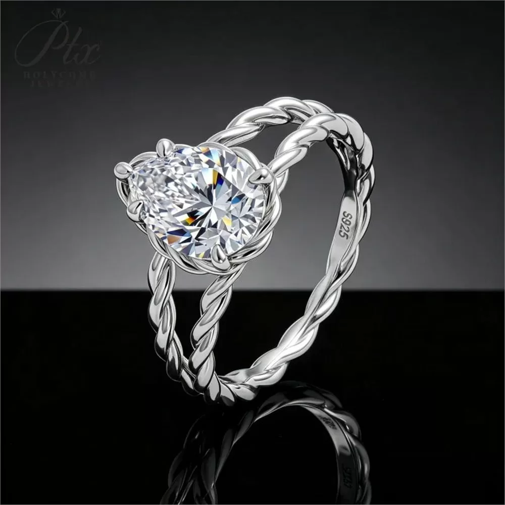 Moissanite 2.0ct Ring Wholesale S925 Silver GRA
