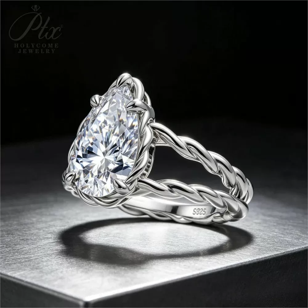 Moissanite 2.0ct Ring Wholesale S925 Silver GRA detail view 3