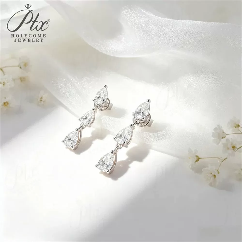 Moissanite 3.0ct Earrings Wholesale S925 Silver VVS1 GRA detail view 3