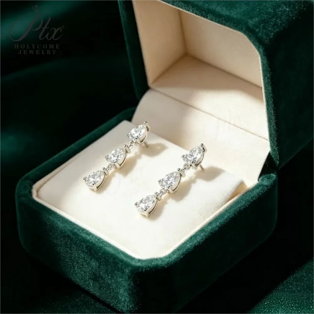 Moissanite 3.0ct Earrings Wholesale S925 Silver VVS1 GRA detail view 6