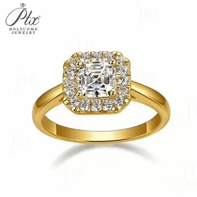 Moissanite 0.9ct Asscher Cut Ring Wholesale S925 Silver VVS1