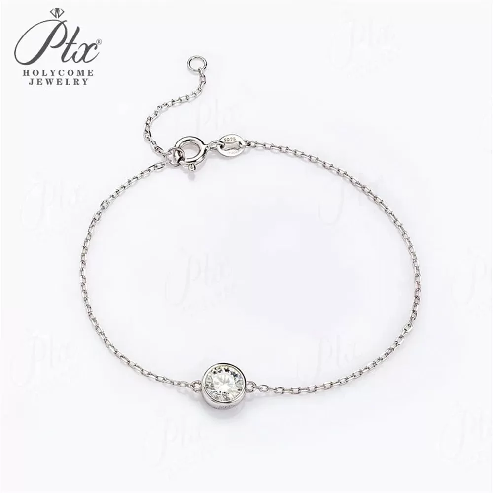Moissanite Bracelet Wholesale S925 Silver GRA Model TB0005 detail view 3