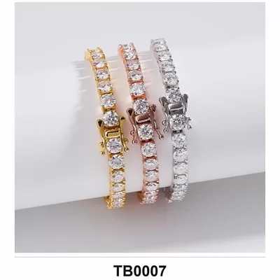Moissanite Bracelet Wholesale S925 Silver GRA Model TB0007