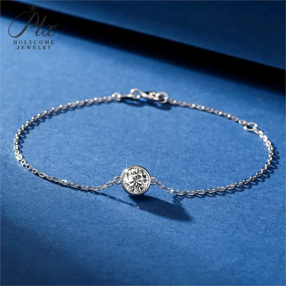 Moissanite Bracelet Wholesale S925 Silver GRA Model TB0009 detail view 2