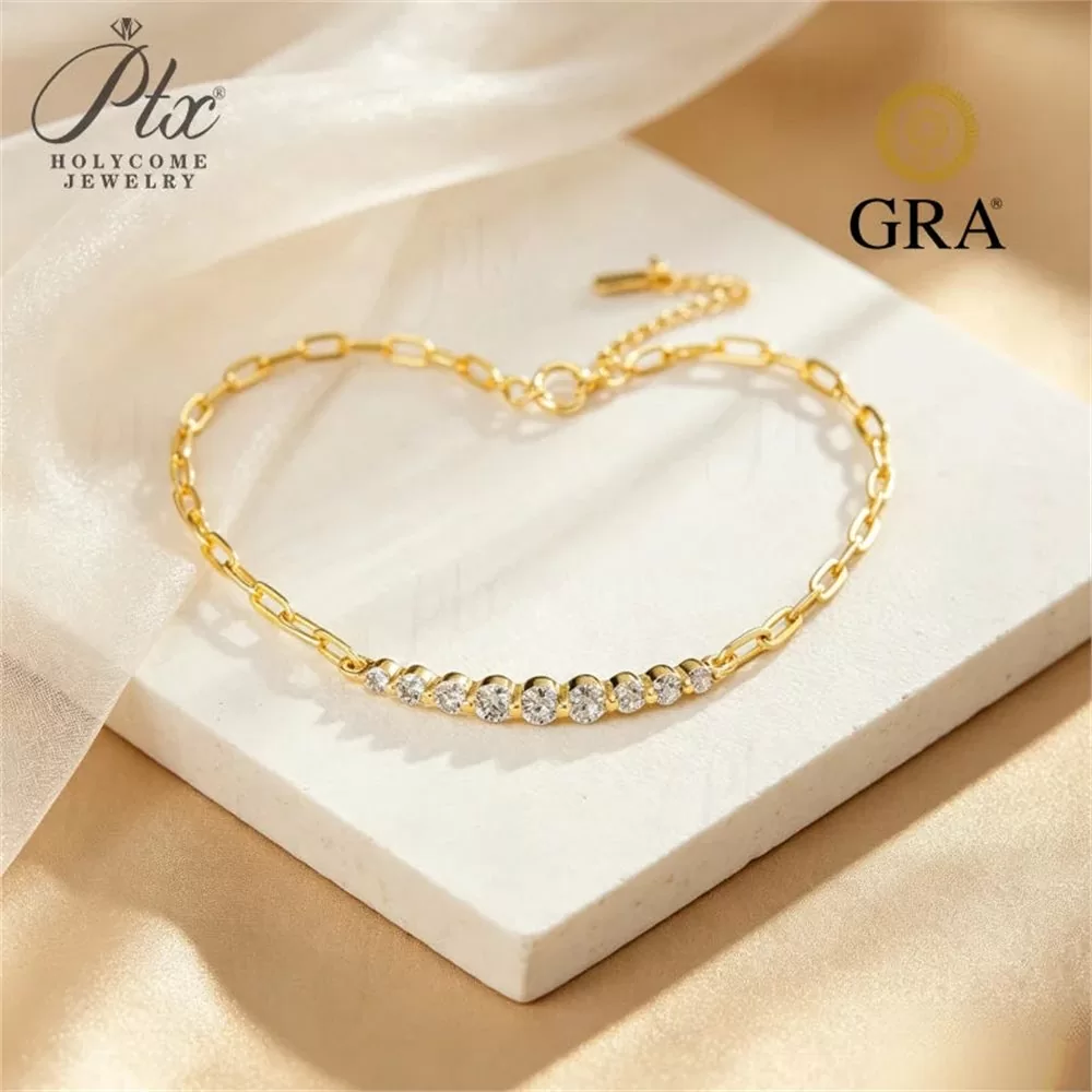 Moissanite Bracelet Wholesale S925 Silver VVS1 GRA detail view 5
