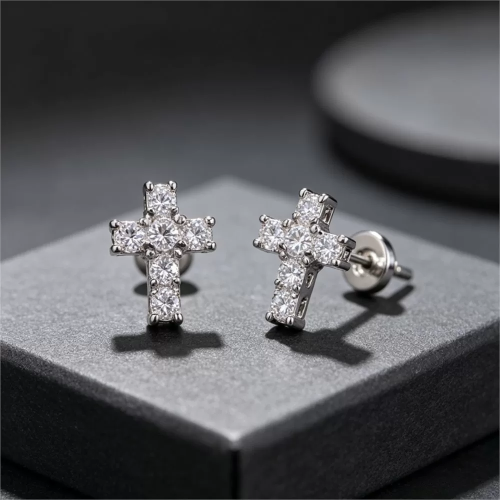 Moissanite Earrings Wholesale S925 Silver VVS1 GRA detail view 2
