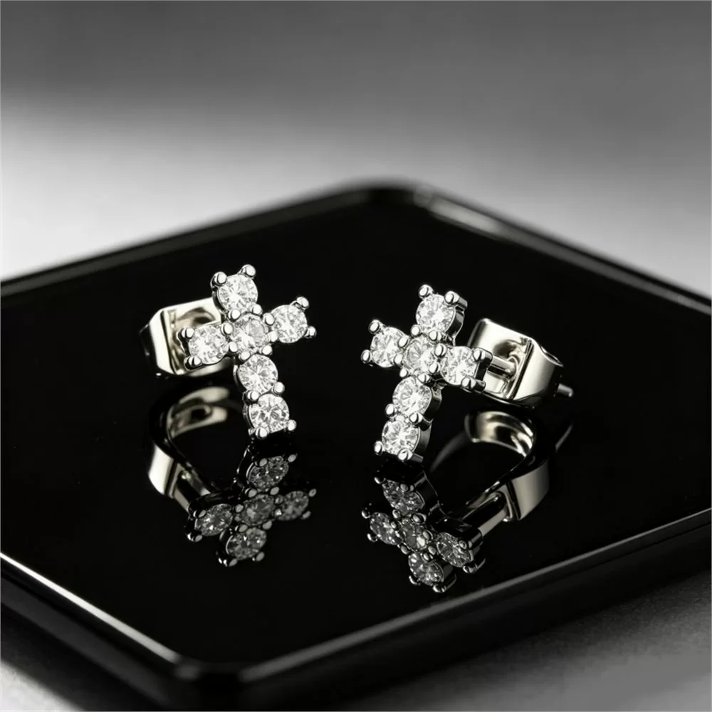 Moissanite Earrings Wholesale S925 Silver VVS1 GRA detail view 5