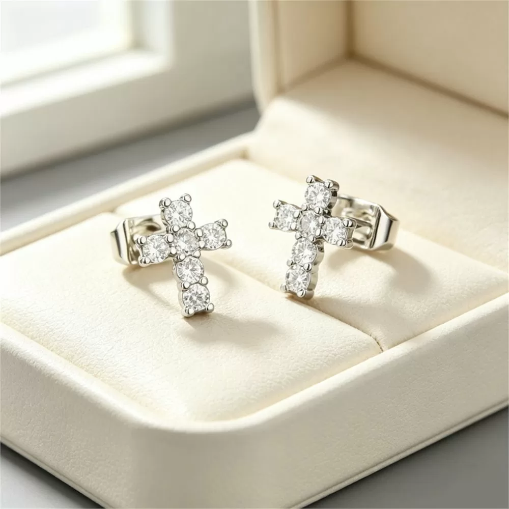 Moissanite Earrings Wholesale S925 Silver VVS1 GRA detail view 6