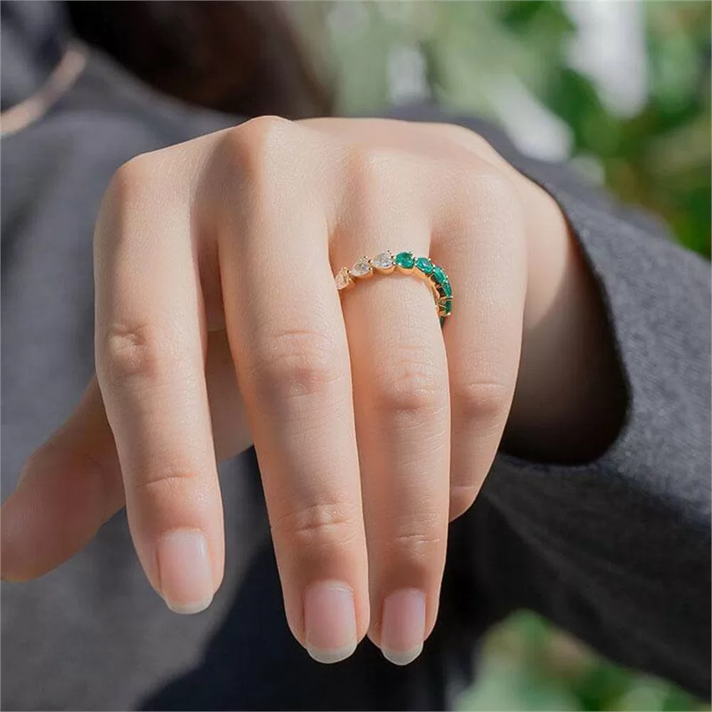 Moissanite Heart Cut Ring Wholesale S925 Silver GRA detail view 5